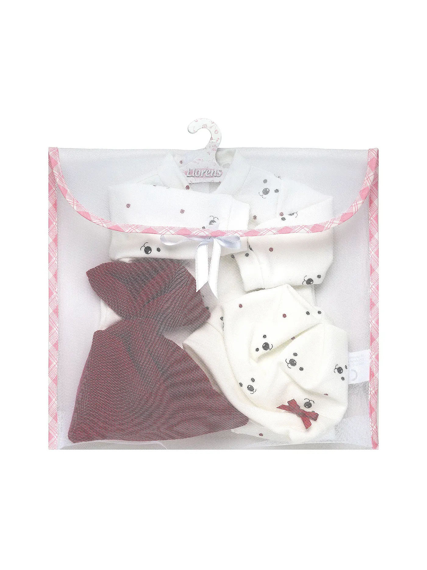 LLORENS | Puppen Pyjamaset mit Mütze und Kuscheltuch 35-38cm | 
